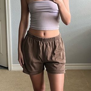 brandy melville brown sweat-shorts